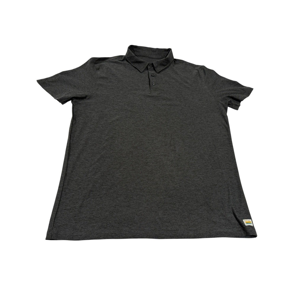 Vuori Men's Charcoal v188 Strato Tech Short Sleeve Polo Shirt Size Medium ECU
